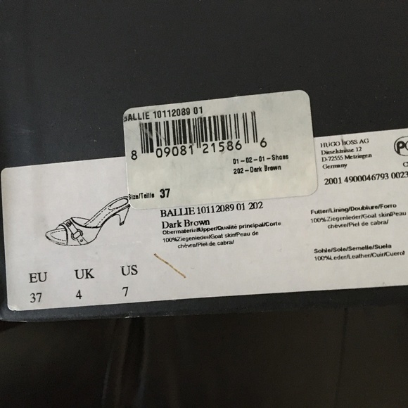 Hugo Boss leather kitten heel sandals, 7 - Picture 2 of 5